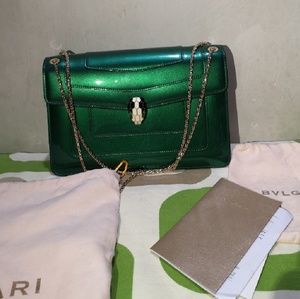 Bvlgari Serpenti Forever Green Shoulder Bag